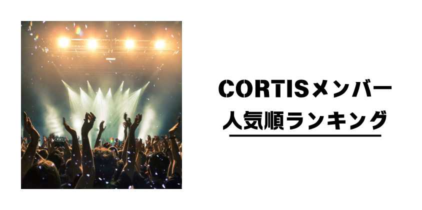 CORTISメンバー人気順ランキング